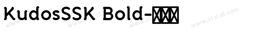 KudosSSK Bold字体转换